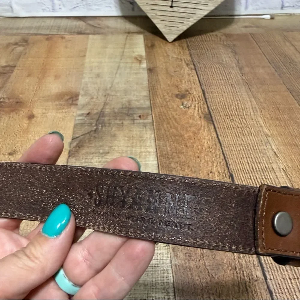 Shyanne Girls Leather Belt Brown Size 22
